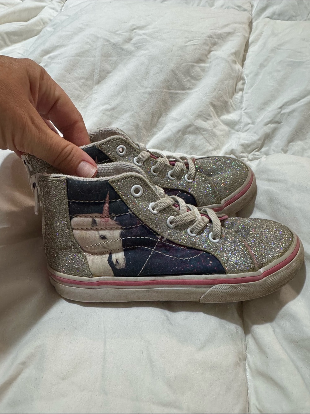 Kids vans Glitter Unicorn High-Top Sneakers - Pink & Silver